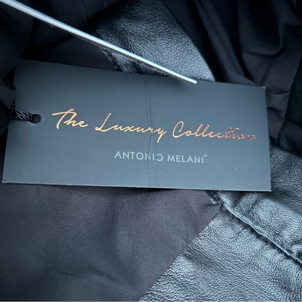 Antonio Melani luxury collection Kerry genuine leather belted pants NWT 4 - Picture 9 of 12
